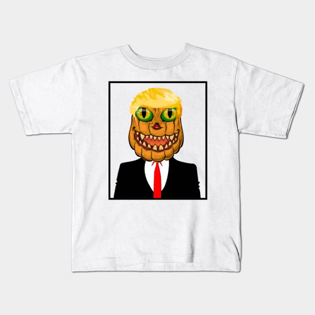 Halloween Trump Kids T-Shirt by alialbadr